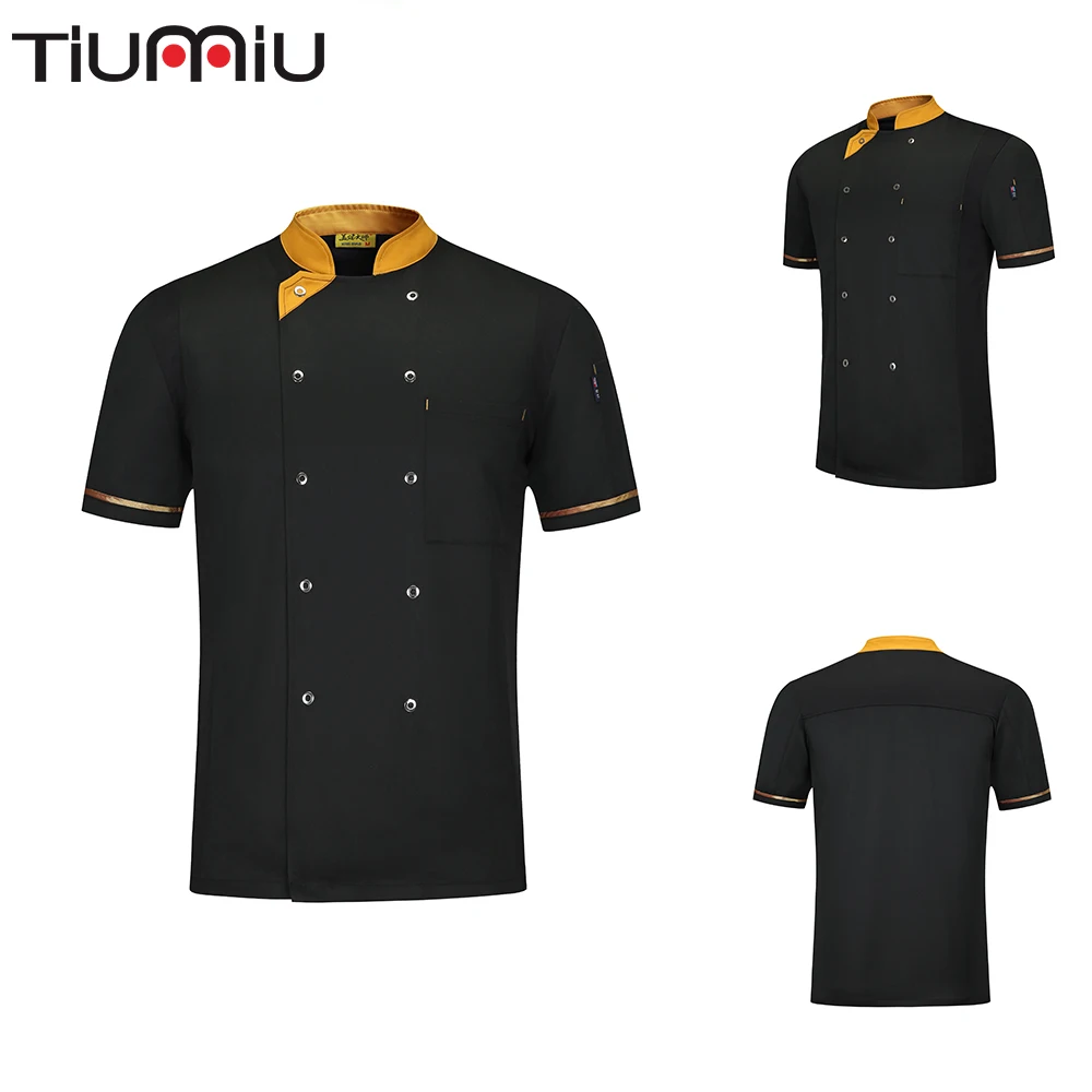 

Chef Jacket Wholesale Cook Shirt Men Women Restaurant Hotel Kitchen Wear Costumes Food Service Work Summer Overalls Uniform