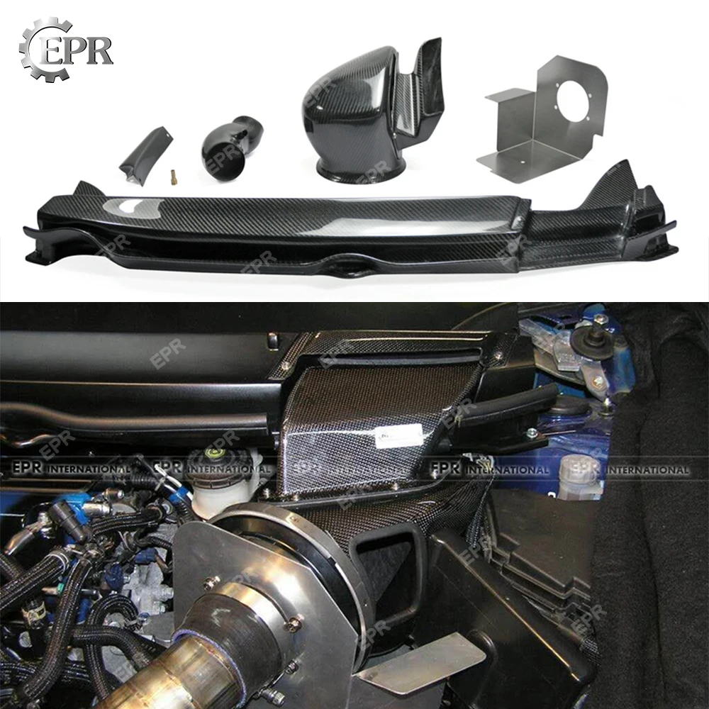

Carbon Cool Air Intake Set For Civic FD2 (2006-2011) Gruppe M Style Carbon Fiber Engine Air Vent Suit 5pcs Body Kit Racing Part