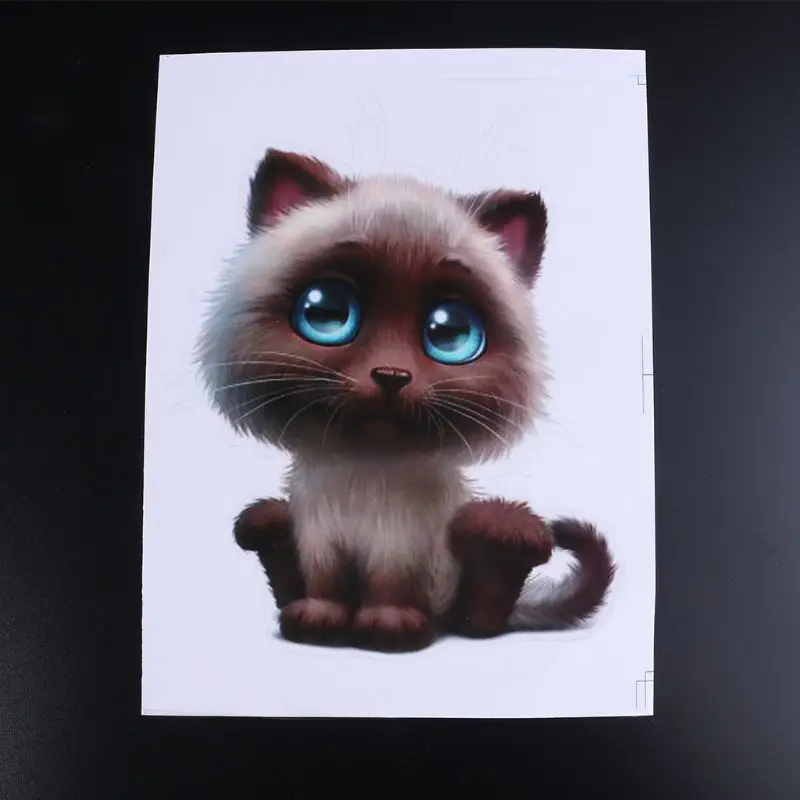 

Funny Body Car Sticker Animal 3D Cartoon Lovely Cat 15*18CM Window Car Stickers And Decals Car-styling Accessories