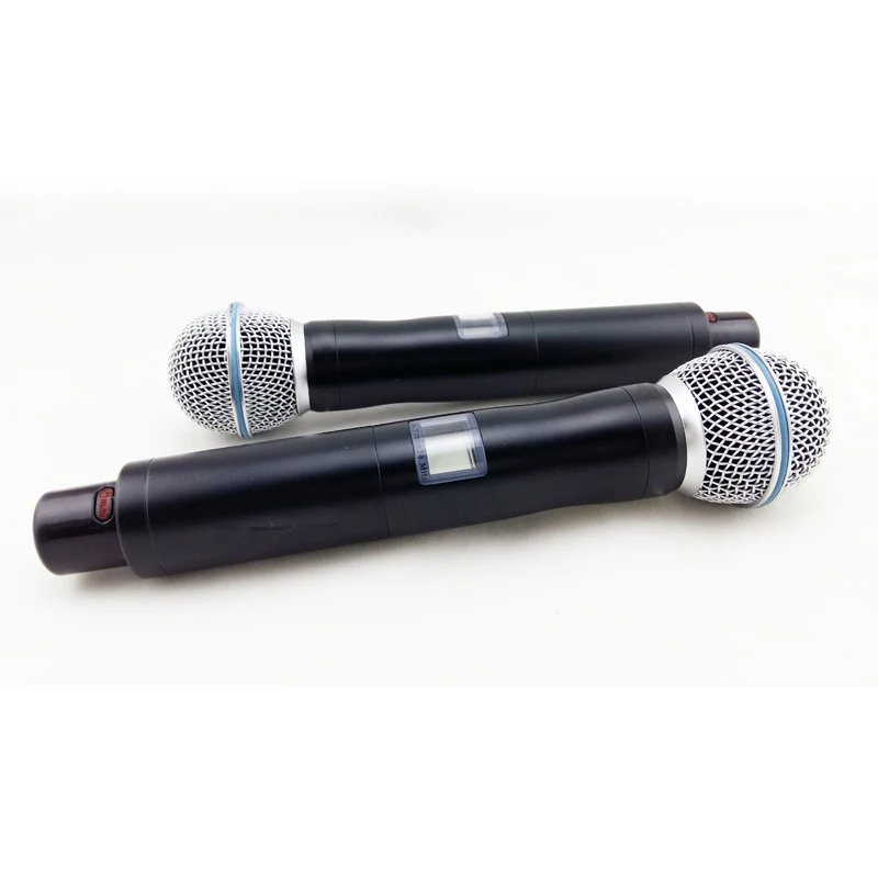 Top Quality for Stage !! UR24D PLL True Diversity UHF Wireless System With Dual Handheld Wireless Microphone
