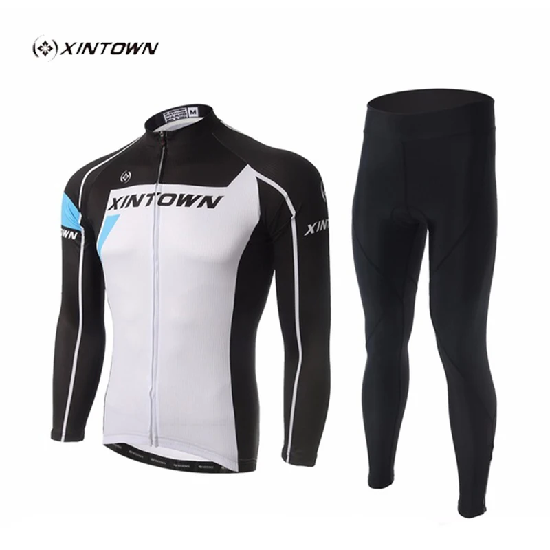 

XINTOWN Cycling Set Long Sleeve Cycling Jerseys Set Ropa Breathable Bike Clothes Cycling Wear Set Ropa Maillot Ciclismo Sunweb