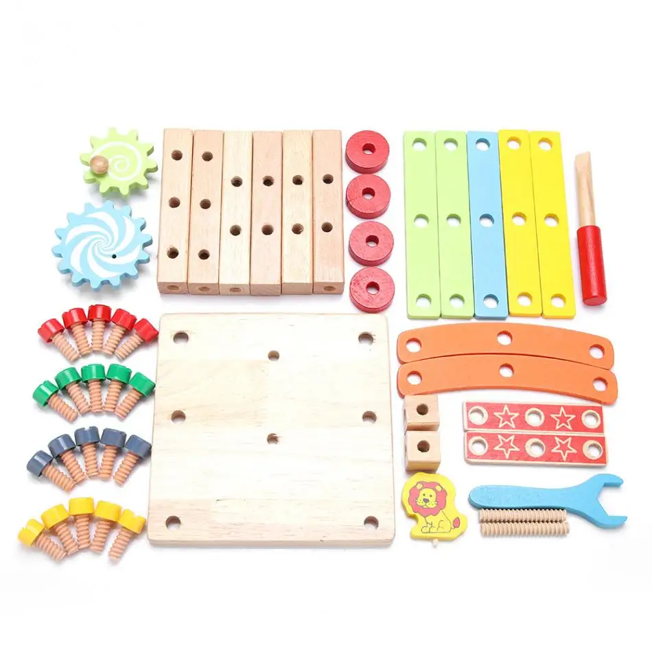 Деревянный многофункциональный сборный стул, игрушка для ребенка, Обучающие умные игрушки, красочные Развивающие деревянные игрушки