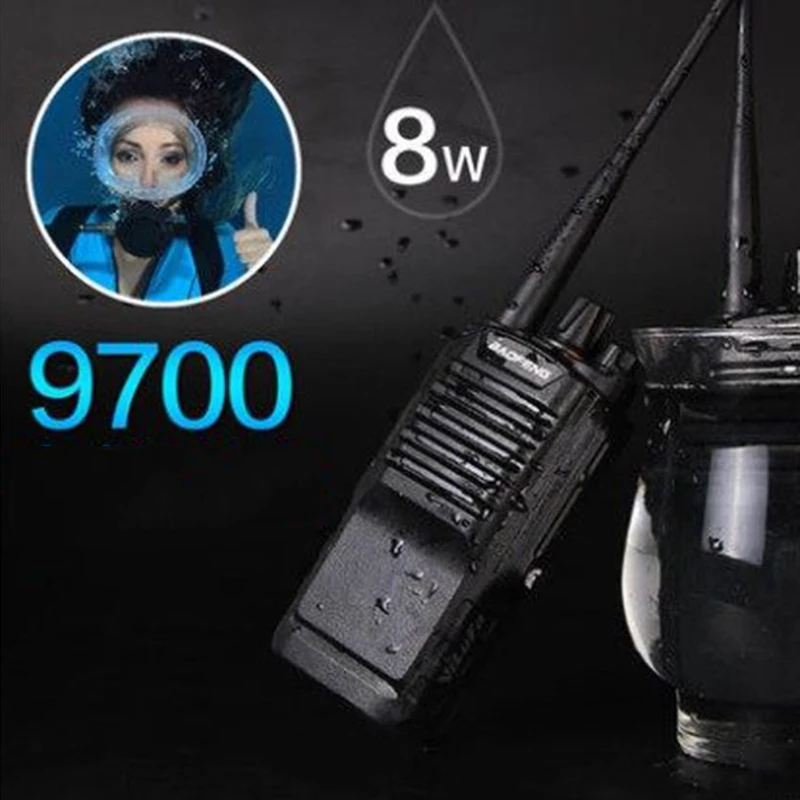 BAOFENG BF 9700 8 Вт IP67 Водонепроницаемый двухстороннее радио UHF400 520MHz FM трансивер Walkie