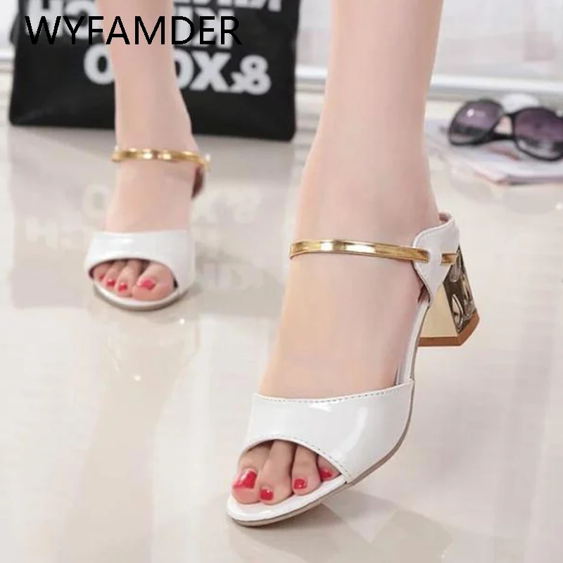 WYFAMDER/2020 популярные женские Босоножки с открытым носком летние босоножки без