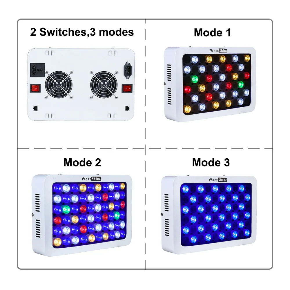 LED Aquarium Light 180W Series Dimmable Full Spectrum For Coral Reef Grow For Plants Fish Tank Aquarium Decorations Include  (37)