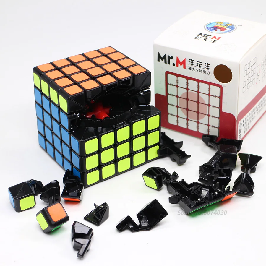 Shengshou 5x5x5 Магнитный Куб 5x5 Mrm скоростной куб магические магнитные кубики Mr. r Fast Cubo Magico 5*5 магнитов куб черная Игра Головоломка