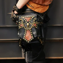 Стимпанк Мужские поясные сумки ретро сумка на плечо Готическая Женская Сумка Через Плечо Кожаная набедренная сумка мотор Mujer Бедро кобура кошелек CJ296