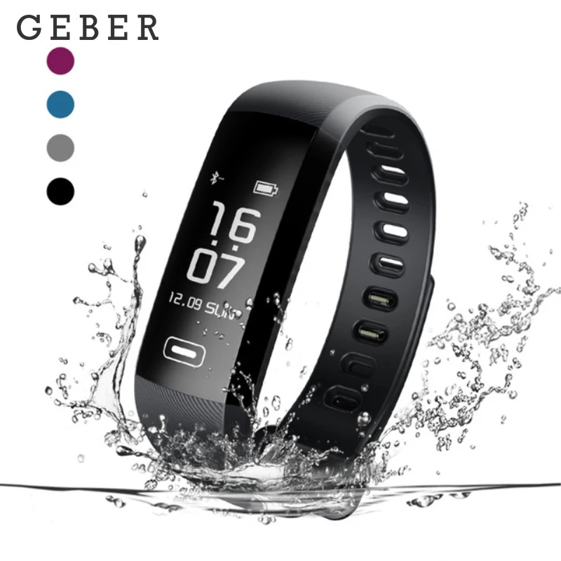 

Geber R5MAX Smart Wristbands Smart Bracelet Activity Tracker Pedometer Blood Pressure Bracelet 50 Words Message Push for TEZER