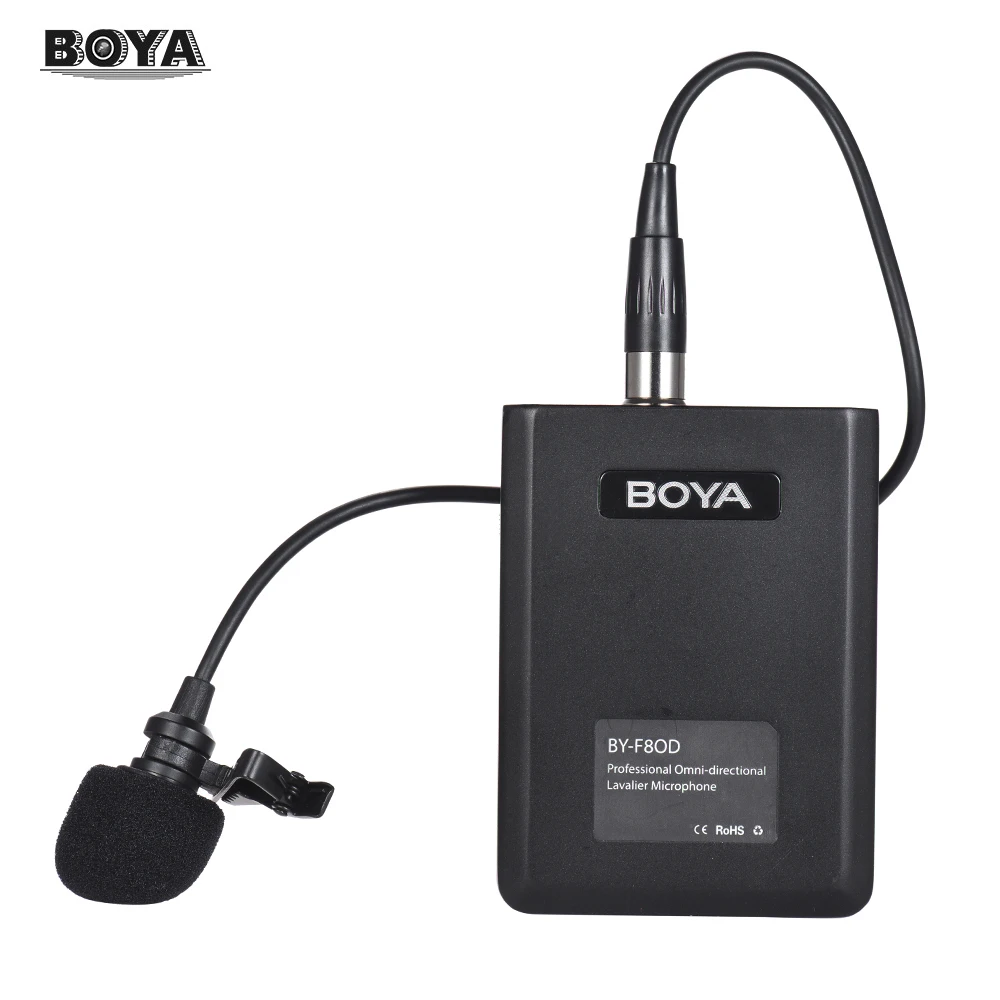 

BOYA Lavalier Microphone Omni-directional Condenser Mic w/XLR Output Connector for Video Interview Recording BY-F8OD Microphone