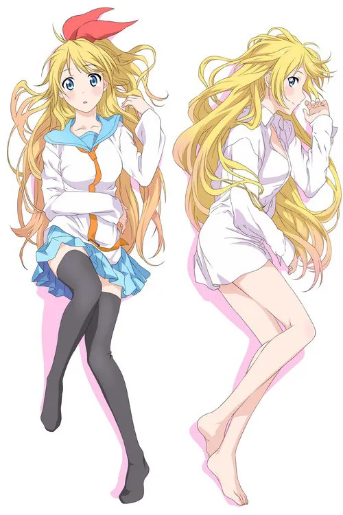 Nisekoi Kirisaki Chitoge Dakimakura Hugging Body Pillow Cover 5 Free shipping Hot Sale Japan Anime Female Nisekoi Chitoge Kirisaki Hugging Body Pillow Cover Case pillowcase G92