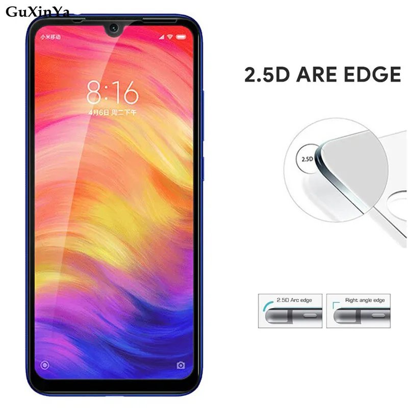 Защитное стекло для экрана Redmi Note 7 Pro Полное клеевое закаленное Xiaomi покрытие