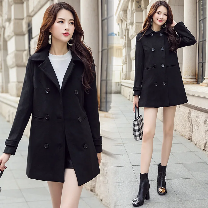2018 Pardessus Casual Ollar Black Longues Robes Manches Nouveau Femmes Le Tournent Femininos Vers N177 Mince Polyester À Bas HH5qBfw