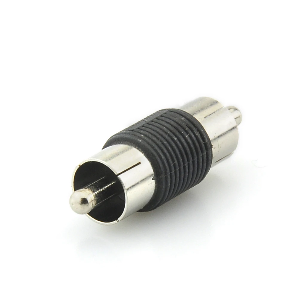 2 RCA Мужской встроенный в линию разъем AV адаптер RCA мужчин и мужчин Joiner муфта