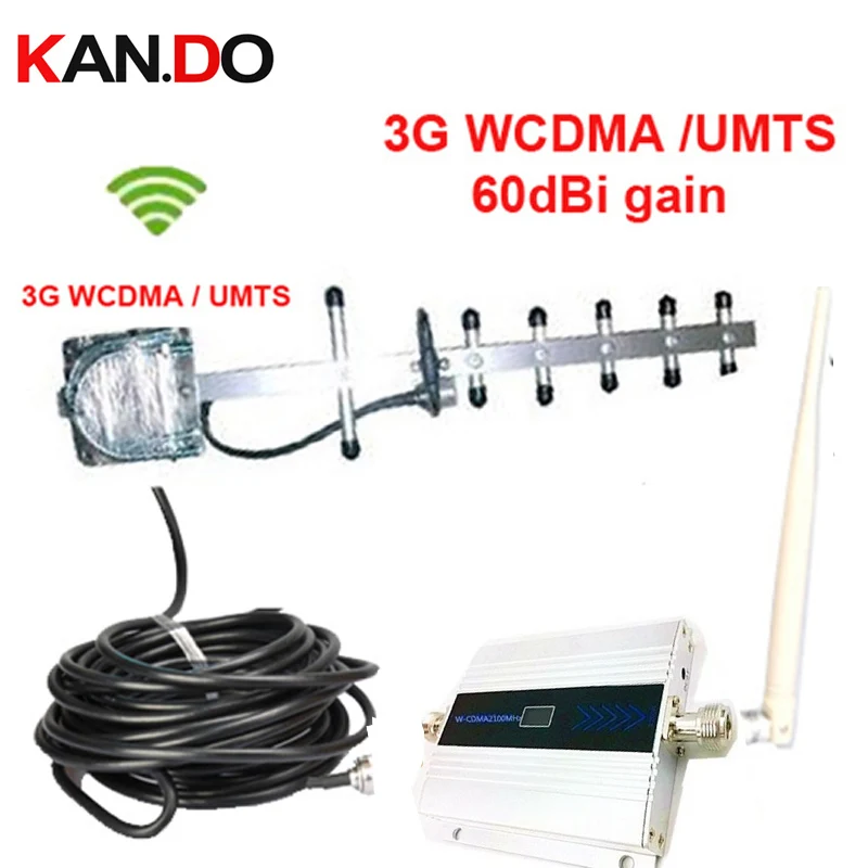 

W/ cable & yagi antenna 3G gain 55dbi LCD display function max.500 Sq meter work 3G WCDMA mobile phone signal booster repeater