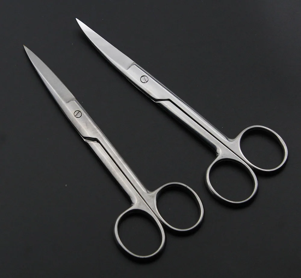 Хирургические ножницы из нержавеющей стали с прямым изгибом 14 см|household scissors|scissors