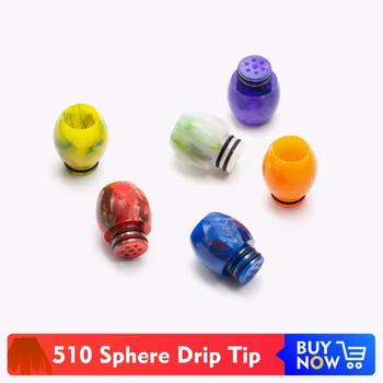 

Quartz Banger 2pcs 7 Holes Drip Tip Epoxy Resin Prevent Slopping for V8 Baby Skyline and 510 Atomziers eCig Vape Mouthpiece