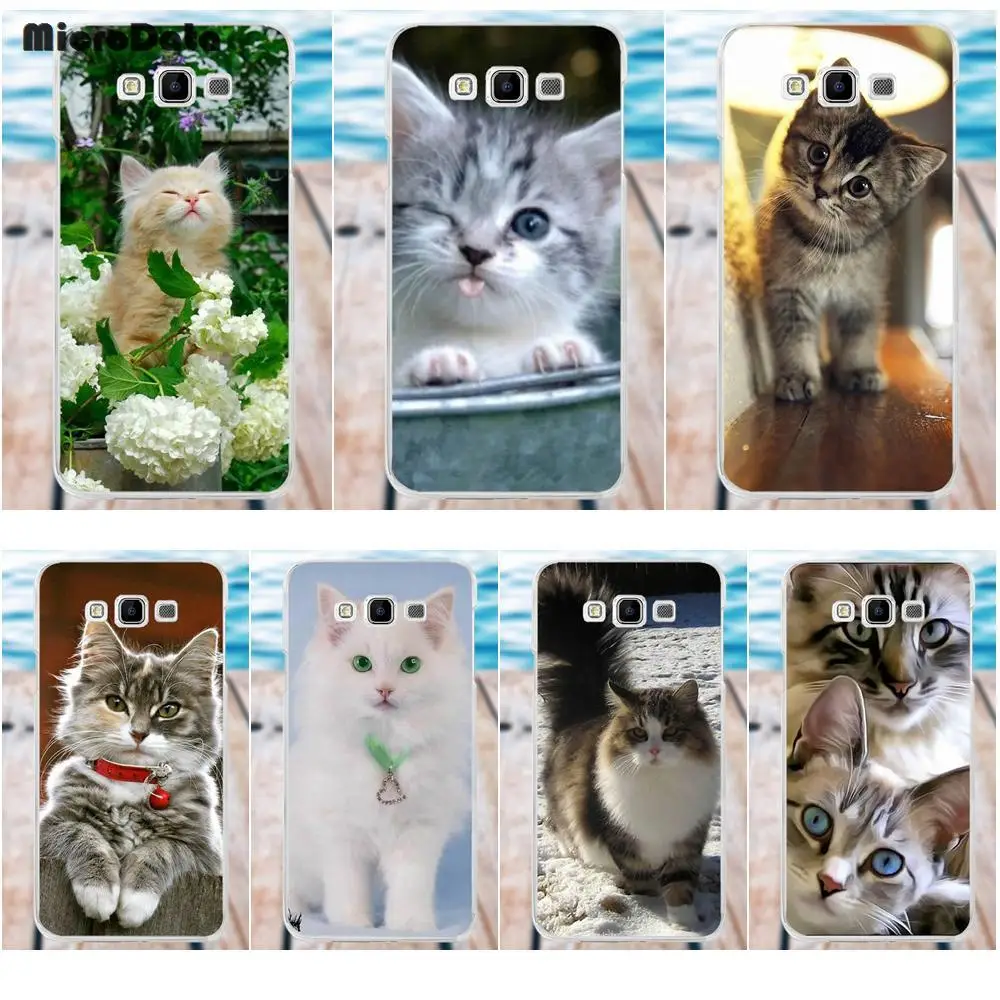 И поддержкой карт памяти ТПУ чехол Fundas довольно различных кошка для samsung Galaxy A3 A5 A7 J1 J2 J3 J5 J7