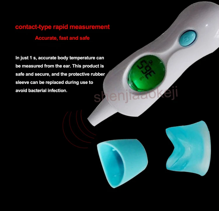 1 шт. 4 в 1 мульти-функциональный термометр часы/Термометры, прикладываемые к уху/температура лба/ушной налобный термометр для детей и взрослых