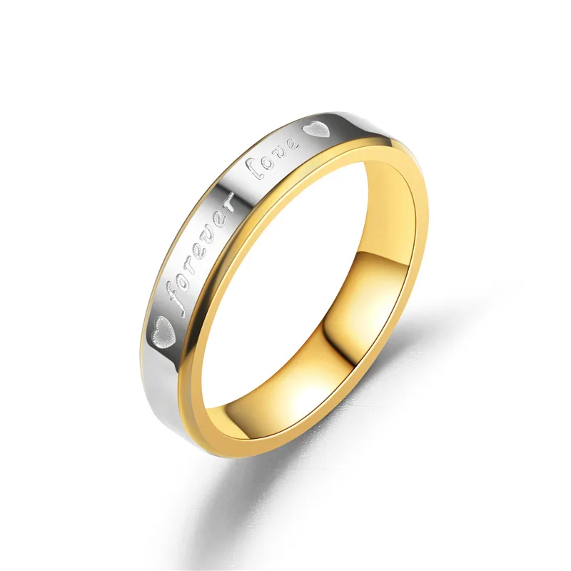 Engagement Rings Wedding Rings Couple Rings Stainless Steel Rings Finger Rings Metal Rings Romantic forever love Letter Rings For Lovers Wedding Bands Engagement For Women and Men Jewelry