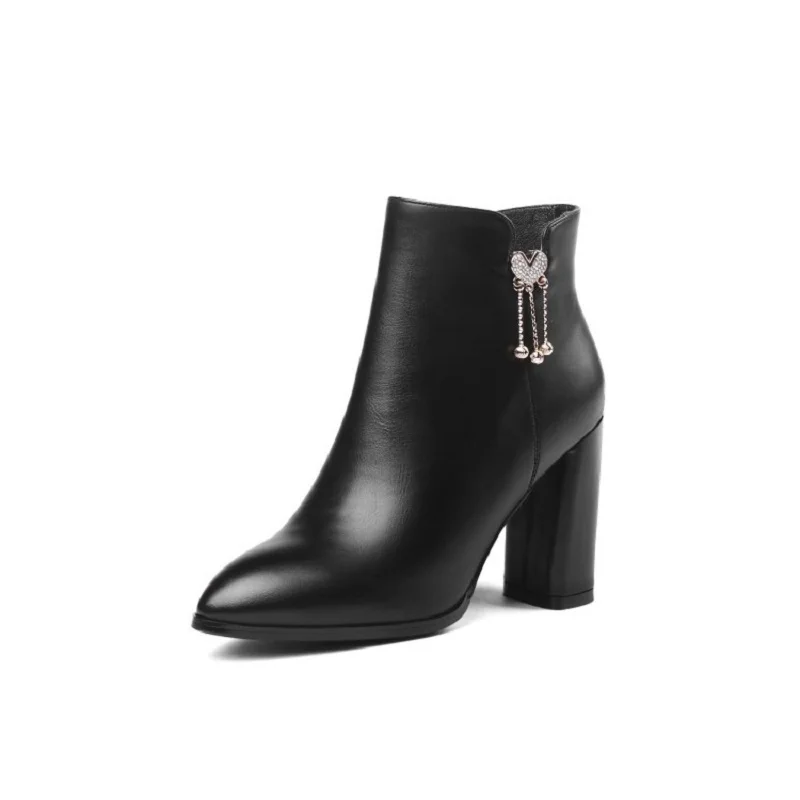 2018 Nouvelle Épais Femme Ljj Femelle 0307 Velours Talon Bottes Pour Et Martin Noir Haut Automne D'hiver Bottines De qf8Unq1r