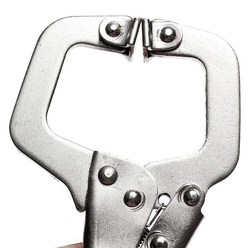 KALAIDUN Pliers 7 inch C Clamp Grip Round Mouth Flat Head Metal Hardware Welding Quick Pliers Forceps Wood Tenon Hand Tools4