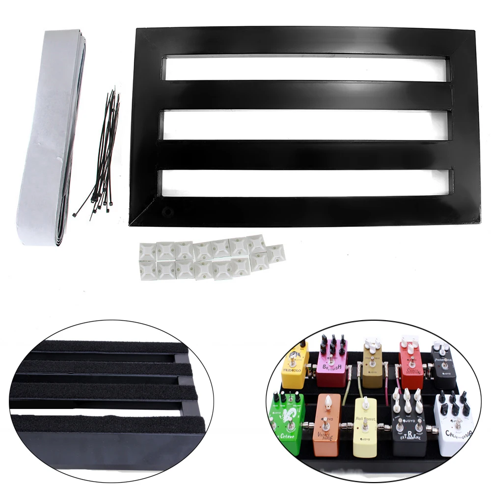 

Guitar Effects Pedalboard Aluminum Pedal Board with Magic Cable Straps Ties NEW