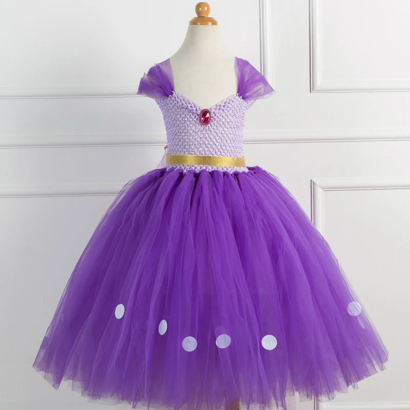 

POSH DREAM Beautiful Princess Sofia Girls Christmas Dress Halloween Costumes for Girls Sofia Princess Kids Dress for Girls