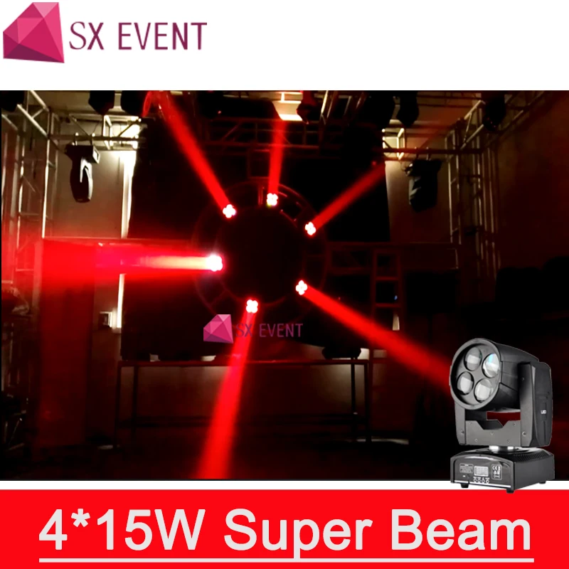 Высокое Качество дискотека 4*10 Вт мини-moving head Супер луча led dmx