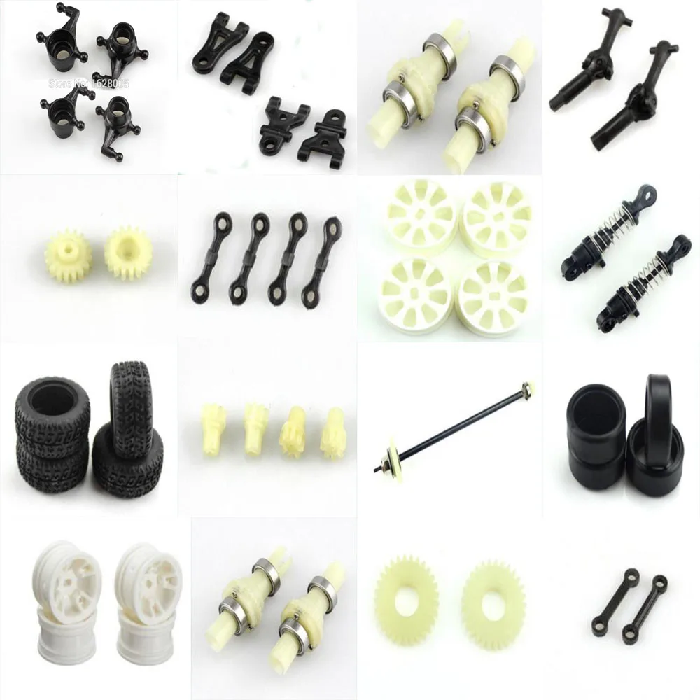 WLtoys a202 a212 a222 a232 a242 a252 1:24 RC Car Spare Parts all part set gear shock absorber drive shaft differential tire etc | Игрушки и