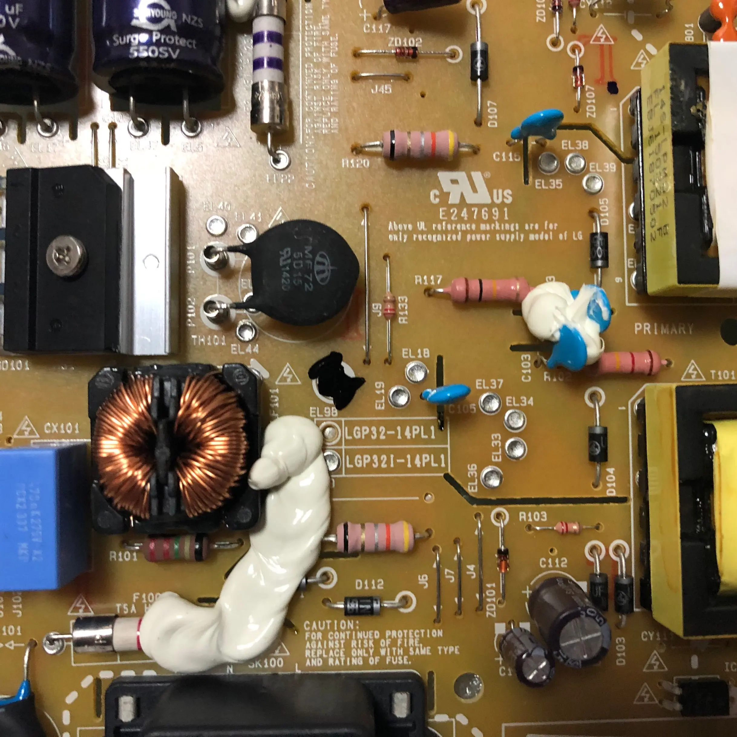 100% новый и оригинальный тест для LG 32LB5610 силовая плата LGP32 14PL1 EAX65391401 LGP32I