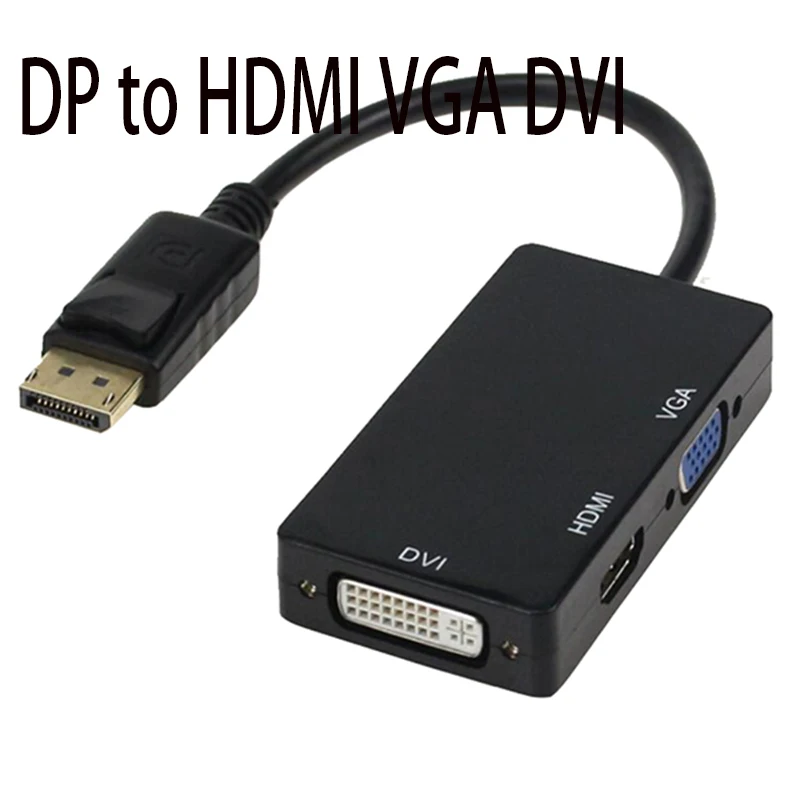 

Displayport DP to VGA HDMI VGA DP Male-Female Adapter Display Port Cable Converter for PC laptop