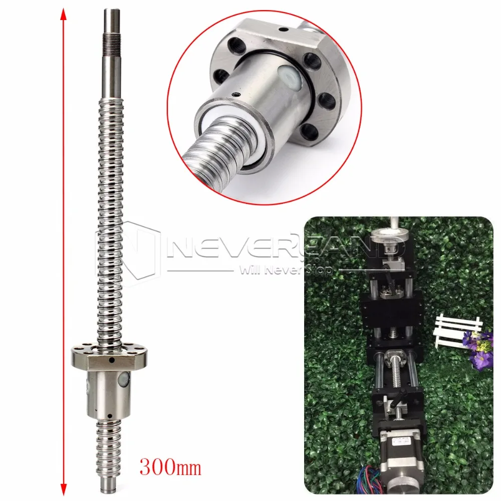 

1pcs Ball Screw SFU1605 C7-1605 L 300mm Rolled Ballscrew End Machined with Single Ballnut for CNC
