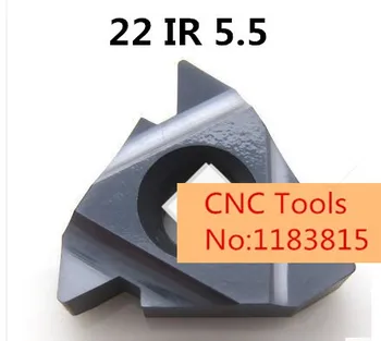 

10pcs 22 IR 5.5 ISO Threaded Inserts Indexable Tungsten Carbide Threading Lathe Inserts for Threaded Lathe Holder