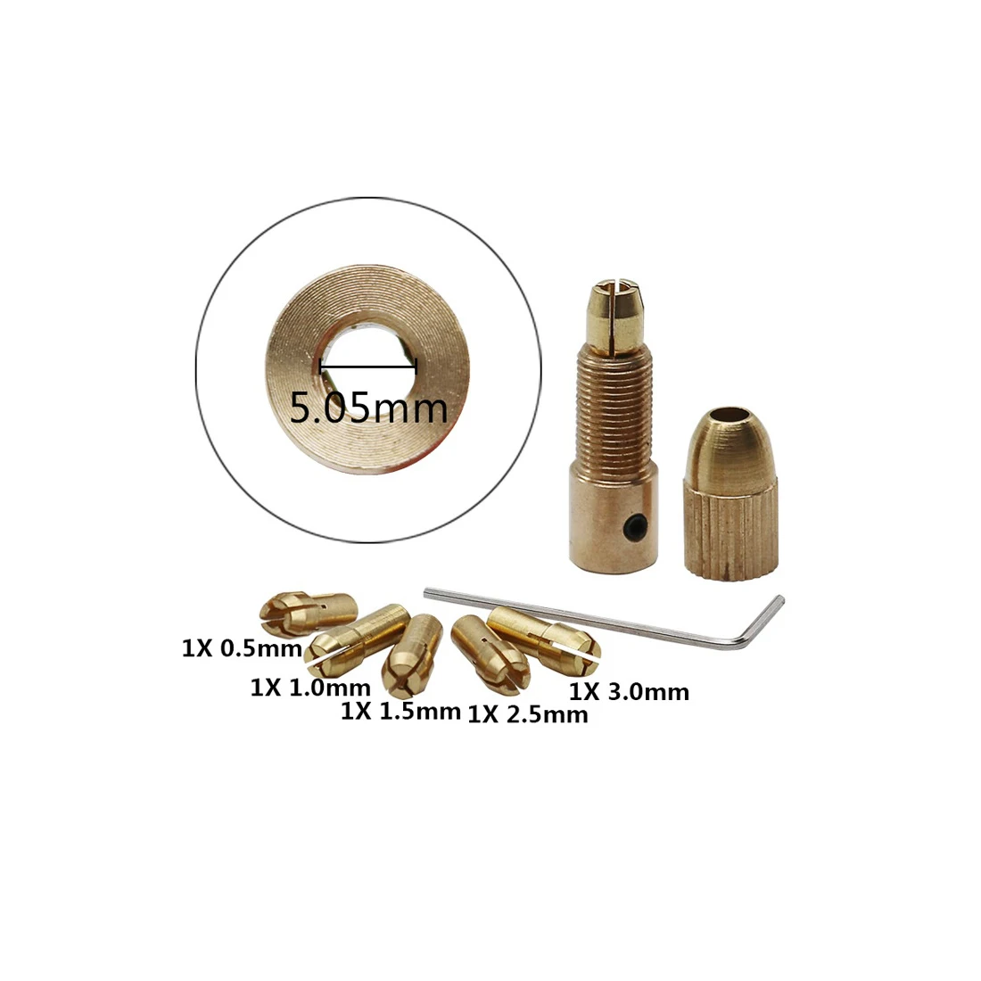 

7pcs/Set 0.5-3mm Small Micro Twist Drill Chuck Set Electric Drill Bit Collet a cartridge for a drill
