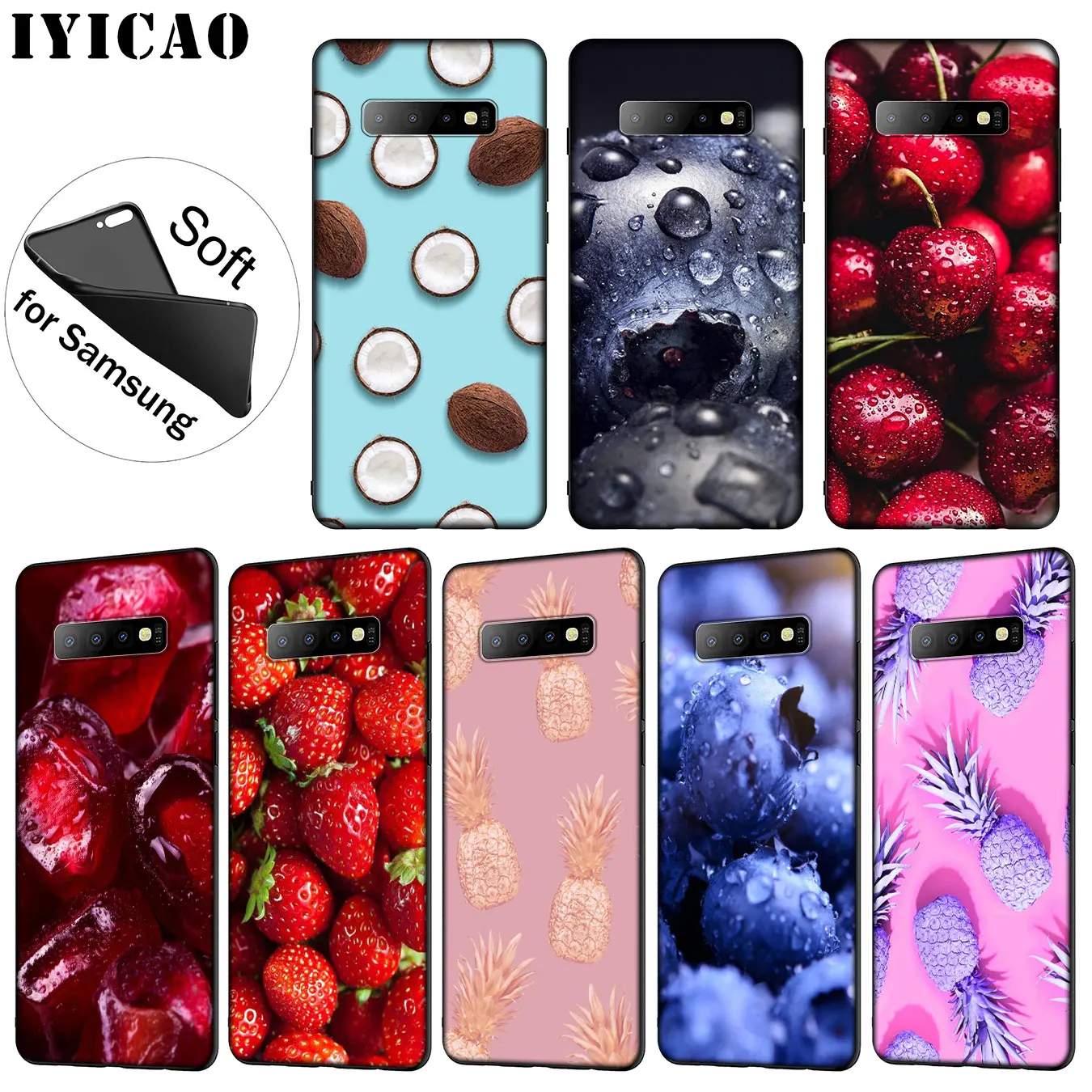 Pomegranate fruit summer Soft Silicone Phone Case for Samsung Galaxy S20 Ultra S10 Lite S9 S8 Plus S6 S7 Edge S10e |