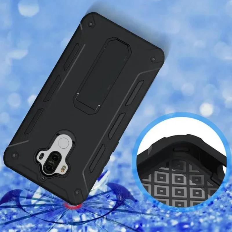 

YELUN Shockproof Case For Huawei Mate 9 Hybrid TPU+PC Durable Armor Back Cover with Stand Protector For Huawei MHA-L09 L29 Case