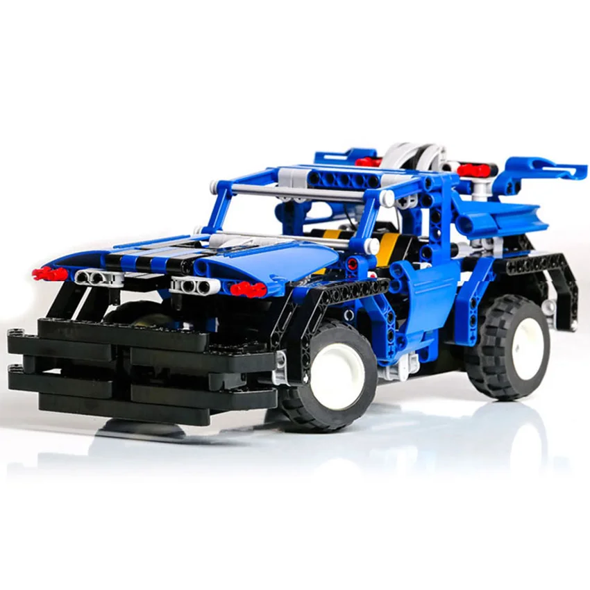 443pcs 2in1 Transform Car Assemble RC Car Building Blocks Car Kit RC Track Race Car Set education Toys Gift for children boy 