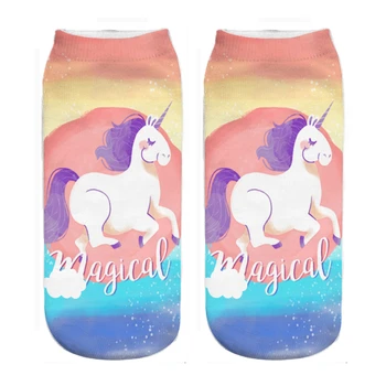 

RUNNING CHICK Unicorn 3d print socks children wholesales