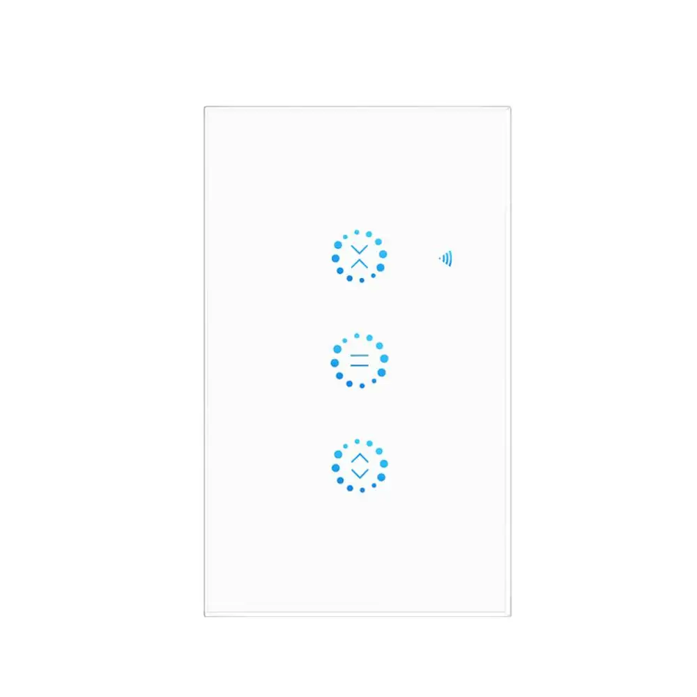 US-Curtain-White US Smart Wifi сенсорный занавес переключатель приложение управление Поддержка Alexa Google Home для Электрический моторизованный занавес слепой Ролик затвора - Цвет: US-Curtain-White