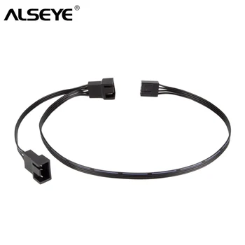 

ALSEYE PC Fan Adapter (2 piece/lot) 3pin/4pin PWM 300mm Fan Extension Cables for PC Cooling Fan