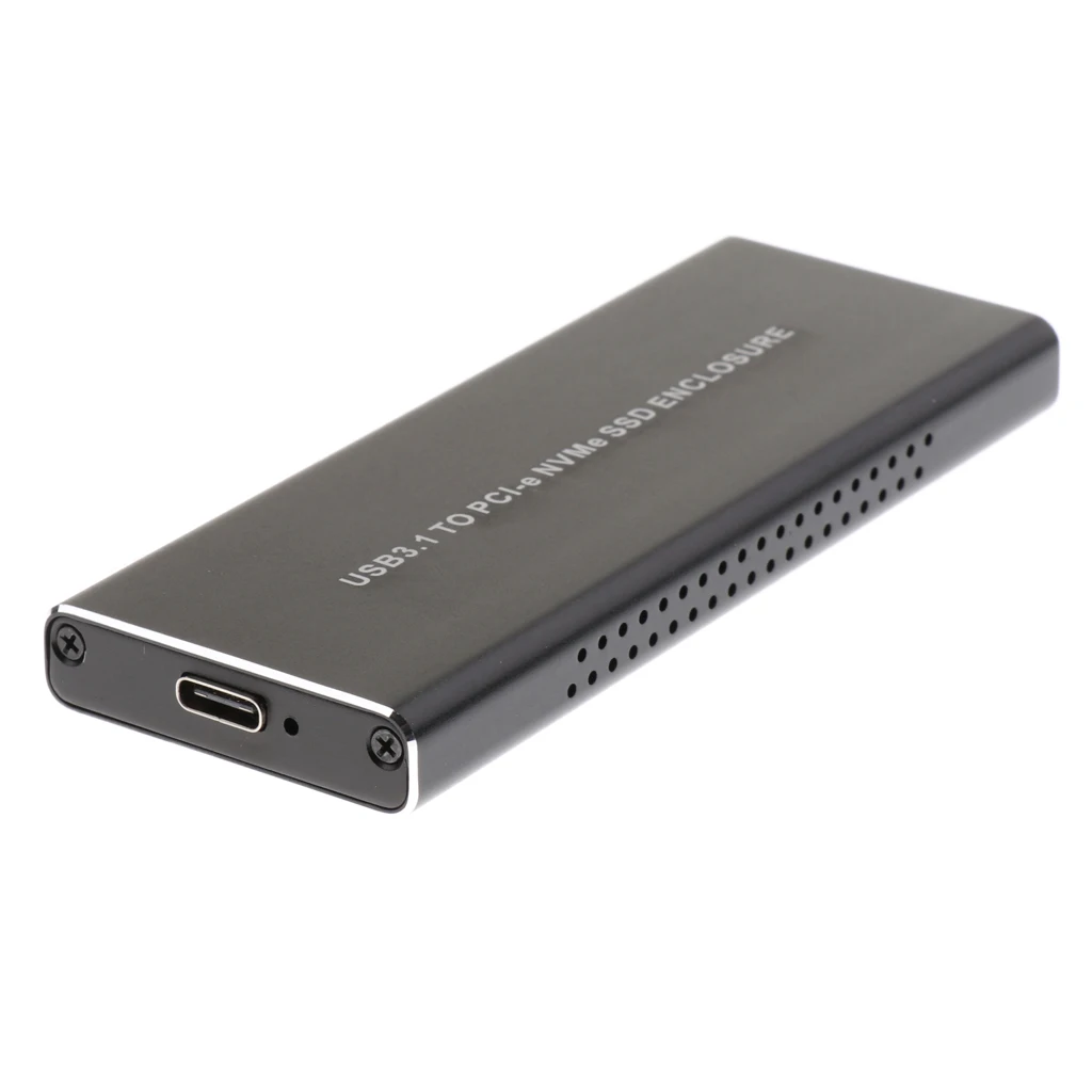 NVME SSD Enclosure,10Gbps USB3.1 Gen2 to NVMe Enclosure,M2 SSD Key M to USB C Adapter Case,PCIe SSD Enclosure for Windows Mac OS