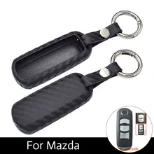 Starlionr Soft Carbon Fiber Car Key Fob Cover Cases For Mazda 3 2 5 Mazda 6 Axela CX-3 CX-5 CX5 CX-7 CX7 CX-9 RX8 Smart Keys