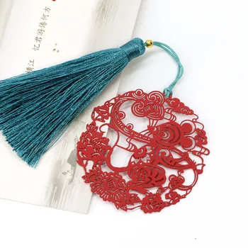 

1pcs Ruyi Rat Year Metal Chinese Style Classic Tassel Bookmarks Wenchuang Festival Yearbook Small Gifts Creative Bookmarks