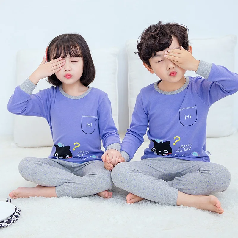 

Kids Pajamas Little Teen Girls Boys Sleepwear Nightwear Baby Infant Clothes Animal Cartoon Pajama Sets Cotton Children's Pyjamas