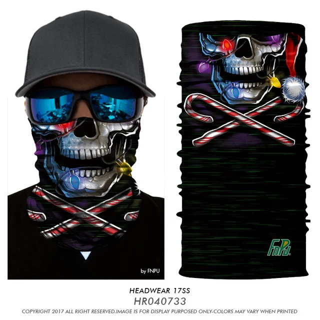 3D бесшовная Бандана с животным горлышком на Хэллоуин повязка на голову с маской черепом бандана шарф камуфляж головные уборы Велоспорт Jokers головной платок - Цвет: HR040733