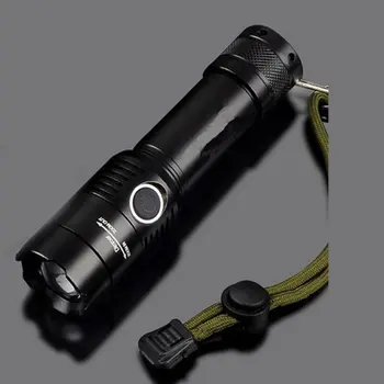 

Aluminum alloy rotating focus light Portable flashlight lithium battery charging sturdy and durable for camping fishing outdoor