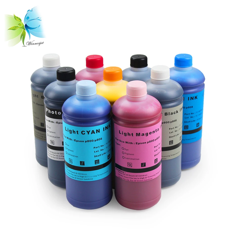 

WINNERJET 1000ml*9 Colors Water Based Pigment Ink For Epson Surecolor P800 Printer