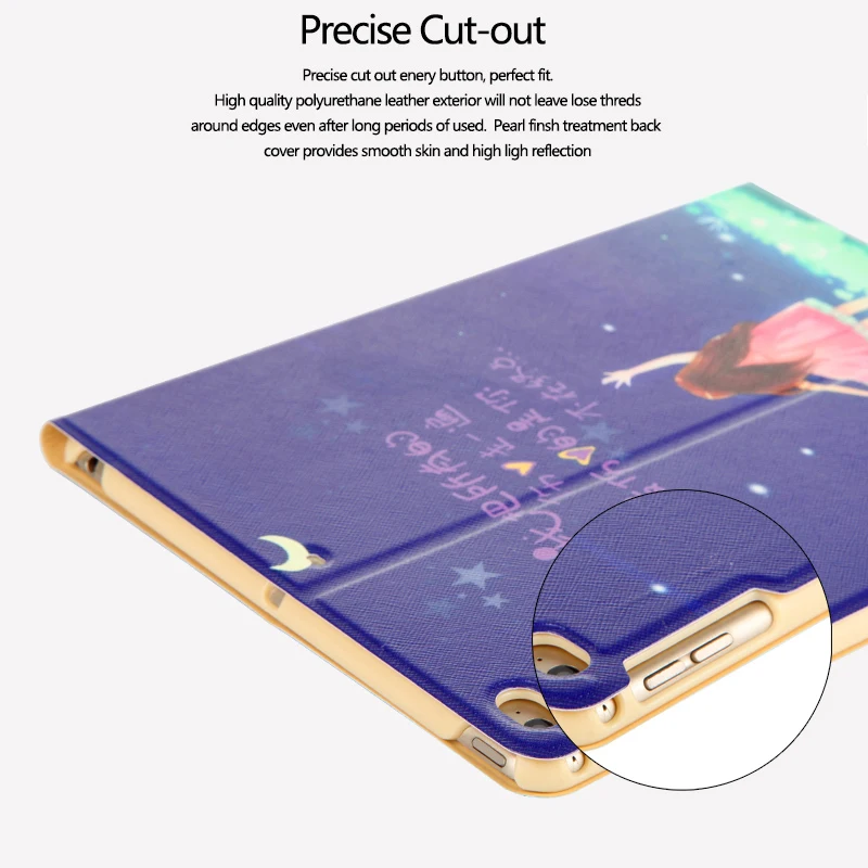 Чехол для iPad Air 1st 2 9 7 '' GARUNK рисунок цветы симпатичная башня девушка Filp Кожаный