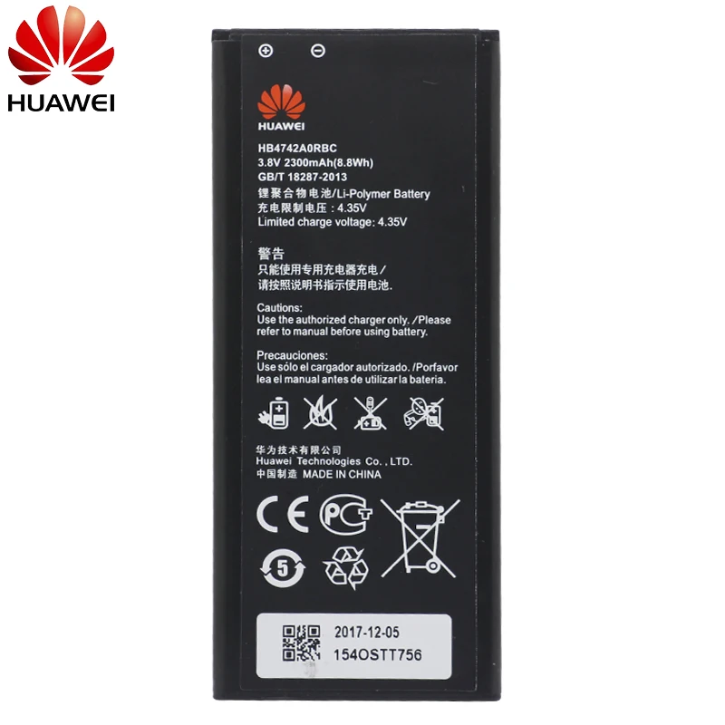 

Original Battery HB4742A0RBC For Huawei Honor 3C G630 G730 G740 H30-T00 H30-T10 H30-U10 H30 Battery High Capacity 2300mAh