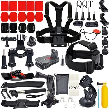 

QQT For Gopro accessories tripod mounting set for go pro hero 7 6 5 4 3 sjcam sj4000 for xiaomi kit yi 4 K Sports camera